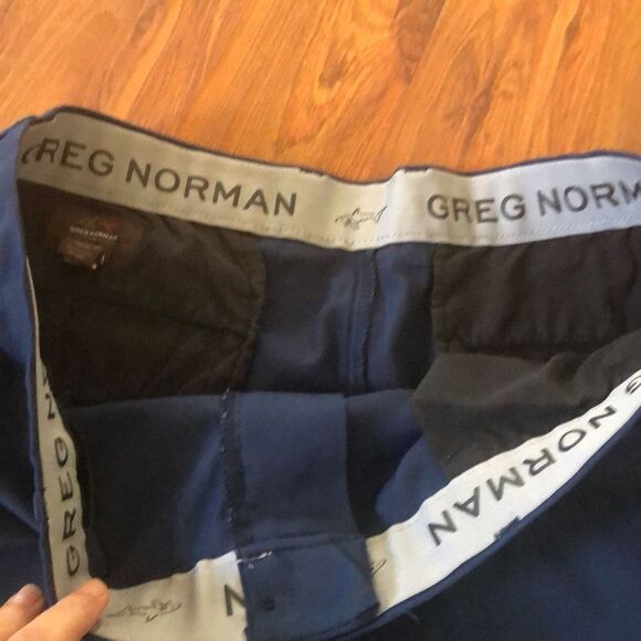 Greg Norman Collection Navy Blue Men's Flat Front Shorts - Picture 2 of 4